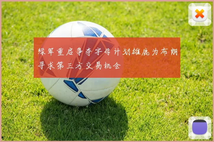 绿军重启争夺字母计划雄鹿为布朗寻求第三方交易机会