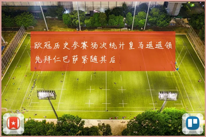 欧冠历史参赛场次统计皇马遥遥领先拜仁巴萨紧随其后